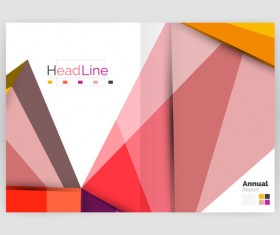 Polygon geometry brochure cover abstract vector 13