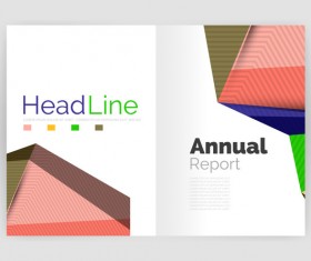 Polygon geometry brochure cover abstract vector 15