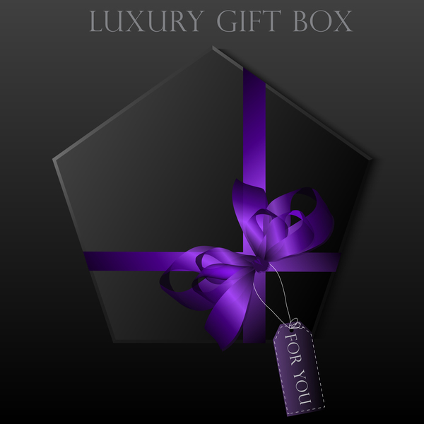Polygon gift box with colored ribbon bow vector 08