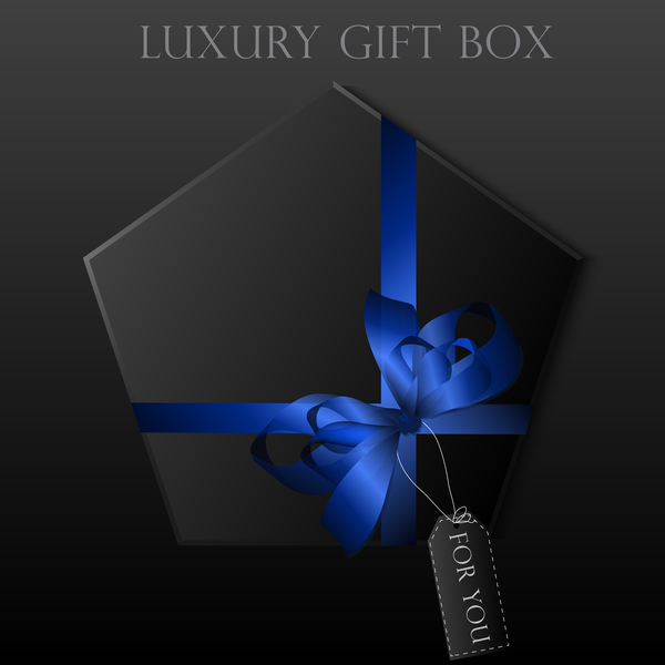Polygon gift box with colored ribbon bow vector 10