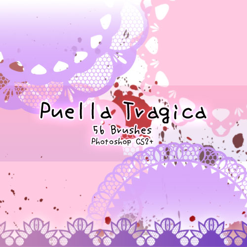 Puella Tragica photoshop brushes