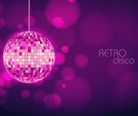 Purple neon ball with purple background vector