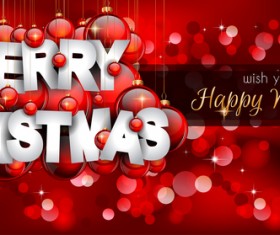 Red styles christmas with new year background art vector