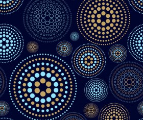 Round dots cricle seamless pattern vector 01