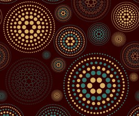 Round dots cricle seamless pattern vector 02