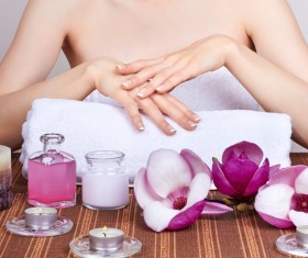 SPA hand care Stock Photo