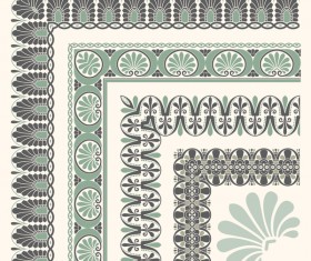 Seamless corners borders decor vector 08