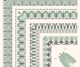 Seamless corners borders decor vector 09