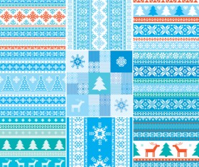 Set of Christmas patterns seamless vector material 05