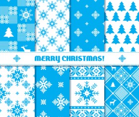 Set of Christmas patterns seamless vector material 06