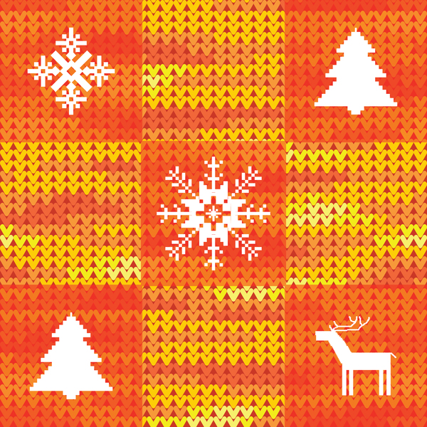 Set of Christmas patterns seamless vector material 10