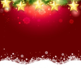 Shiny christmas red background design vector 03