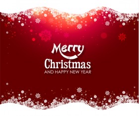 Shiny christmas red background design vector 05
