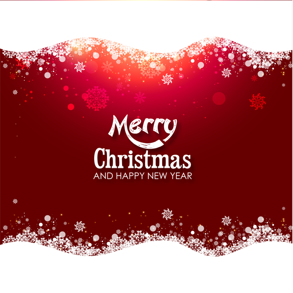 Shiny christmas red background design vector 05
