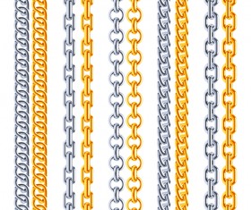 Golden chains vector