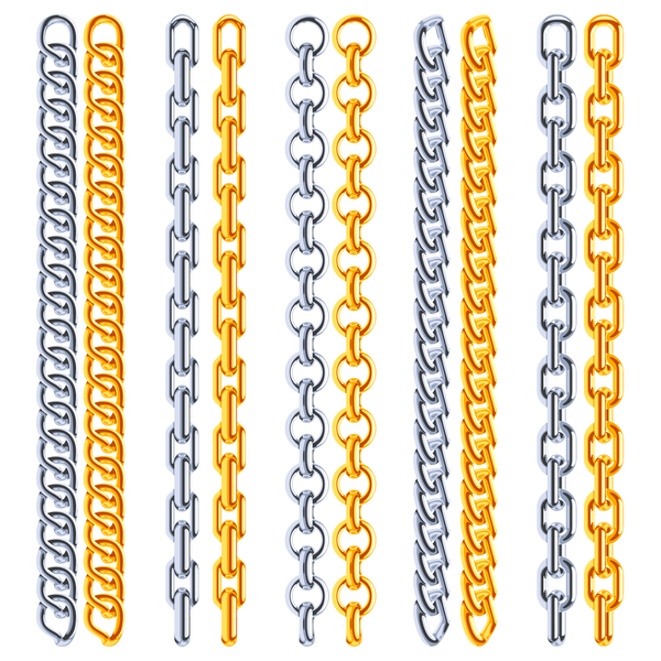 Golden chains vector