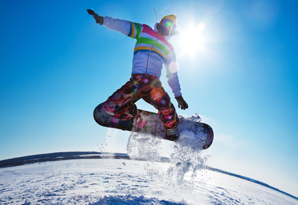 Skiing enthusiasts Stock Photo