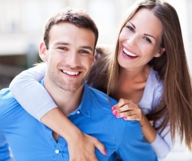 Smiling couple in love Stock Photo