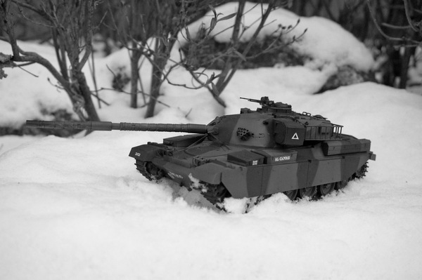 Snow tank Stock Photo