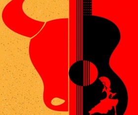 Spanish dance vector material 06