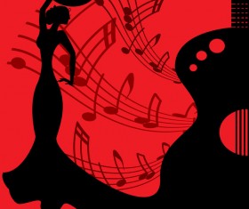 Spanish dance vector material 07