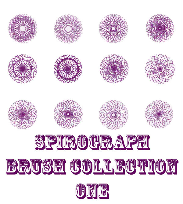 Spirograph pattern photoshop brushes