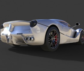 Sports gray car side detail HD picture