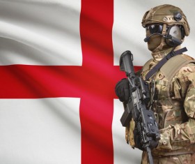 St. George Cross and armed soldiers HD picture