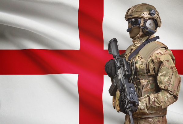 St. George Cross and armed soldiers HD picture