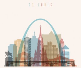 St.Louis building vector illustration