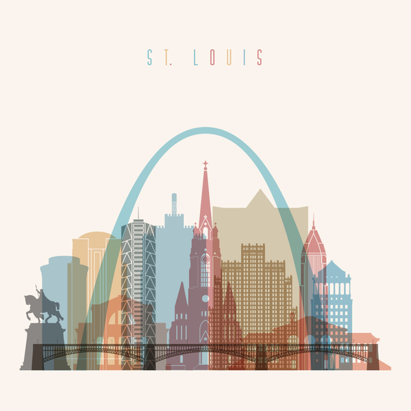 St.Louis building vector illustration