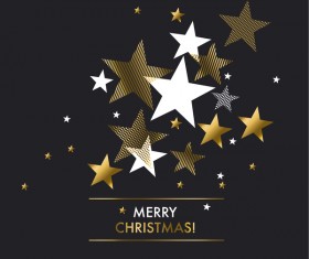 Stars merry christmas background vectors material 01