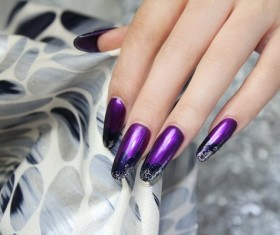 Stylish purple nail HD picture