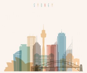 Sydney building vector illustration