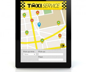 Tablet PC targeting Stock Photo