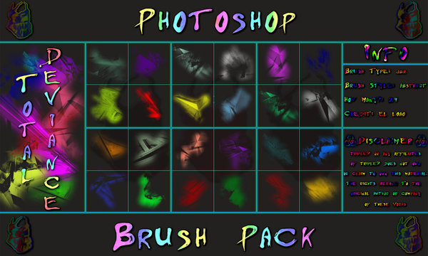 Total Deviance photoshop brushes pack