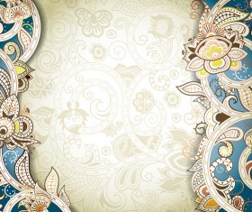 Tracery decor pattern with backgrounds vector 03