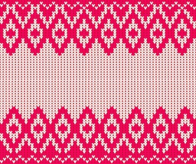 Traditonal knitted christmas seamless patterns vector 02