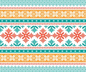 Traditonal knitted christmas seamless patterns vector 03