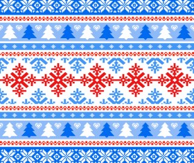 Traditonal knitted christmas seamless patterns vector 04