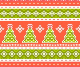 Traditonal knitted christmas seamless patterns vector 05