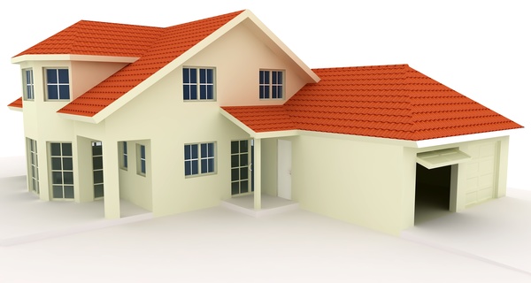 Various types of residential building models Stock Photo 03