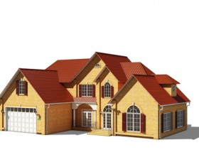 Various types of residential building models Stock Photo 12