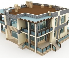 Various types of residential building models Stock Photo 15