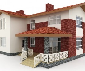 Various types of residential building models Stock Photo 17