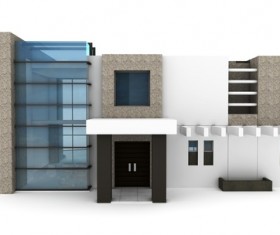 Various types of residential building models Stock Photo 21