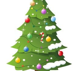 Vector christmas tree with gifts design 05