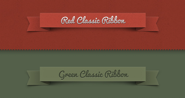 Vintage Ribbon Classic PSD Material