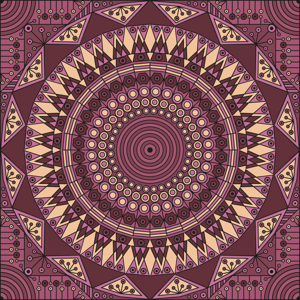 Vintage ethnic pattern seamless vector material