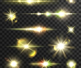 Vivid light effect illustration vector 02